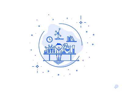 Lab - Empty states 2d boy design empty state icon icons illustration line lineart lines monochrome vector