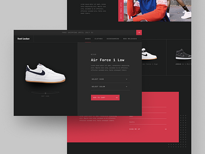 Foot Locker's House of Hoops Website basketball clean web design dark website minimal web design nike product page shoes ui design ux design web design