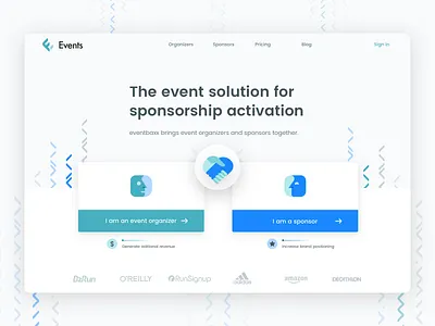 Fanomena Events- Landing Page event landing page marketplace app organizer sponsor ui ux web