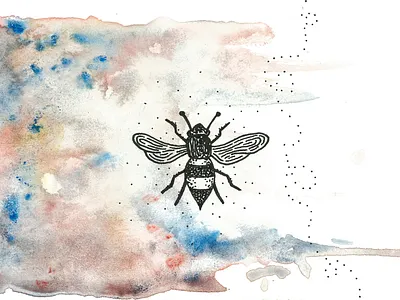 Beeeeee nice bee branding savethebees watercolor