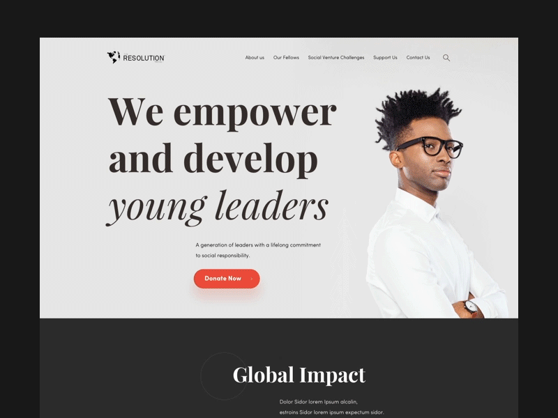 None Profit Organization Web Design design landing page layout design ui user interface design ux design web app web design