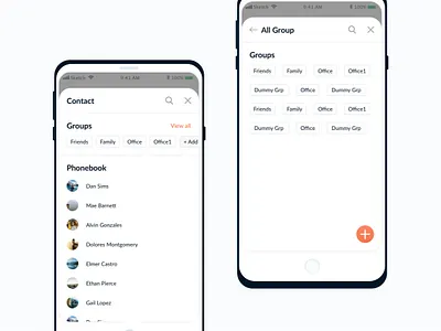 Contact Screen app contact date dribbble illustration minimal mobile mobileapp phonebook popup ui ui ux ux
