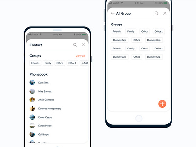 Contact Screen app contact date dribbble illustration minimal mobile mobileapp phonebook popup ui ui ux ux