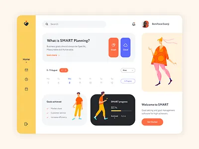 Dashboard - SMART app clean colors dashboard design illustration minimal mobile ui ux vector