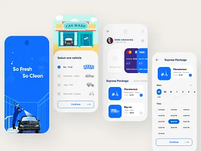 Vehicle Wash App app branding car washing clean color concept creative design illustration interface mobile modern trending typography uiux vehicle wash