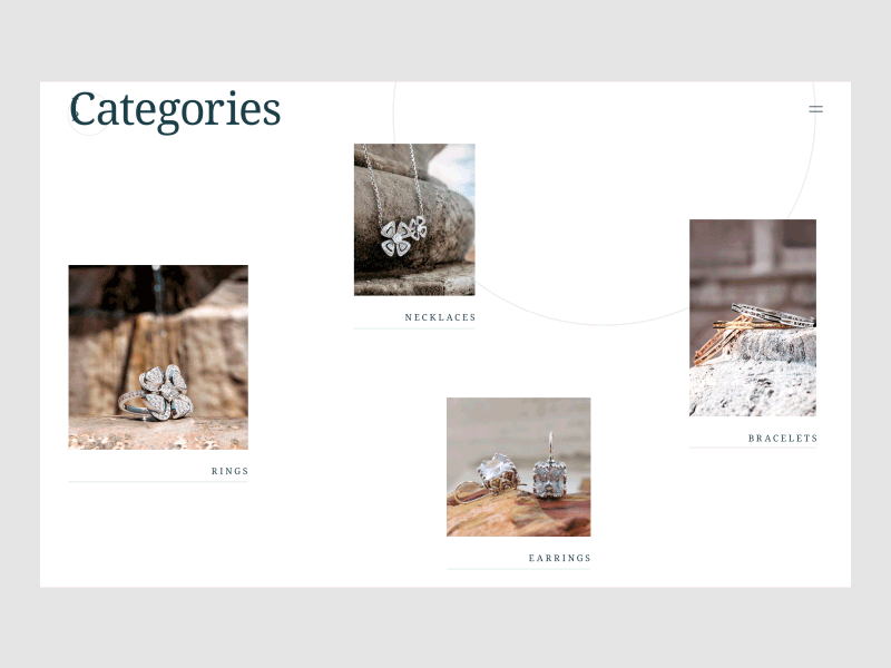 Jewelry Web Animation animation after effects clean jewelry motion design webdesign