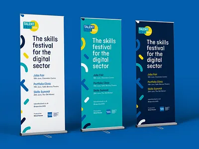Talent Fest 2019 pullup banners display jobs fair large format print