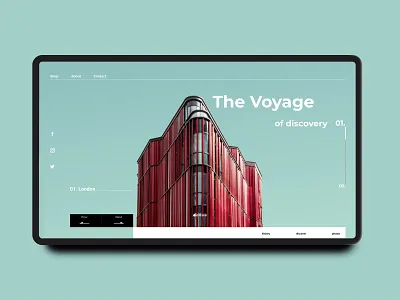 Voyage Landing Page adobe xd app app concept app design daily challange daily ui design concept flat interaction landing page landing page concept landing page design minimal sketchapp typography ui ux vector web website