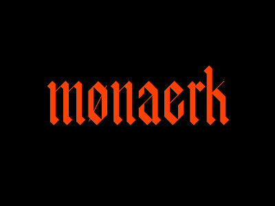 Mønaerk black black lettering blackletter custom custom lettering lettering logo logotype type typography