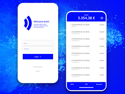 Banking App Redesign banking banking app blue concept redesign sketchapp