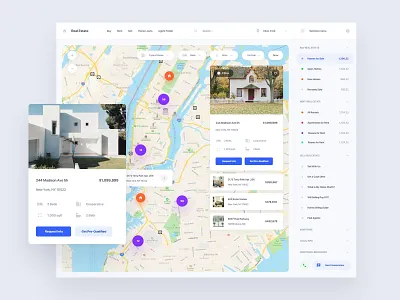 Real Estate Map property real estate rent rental sketch ui ux web