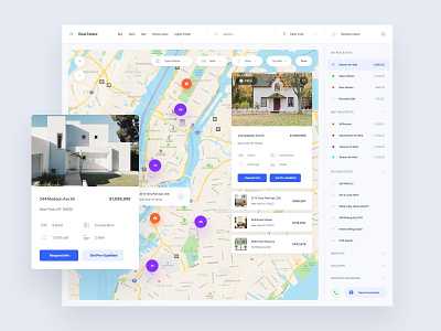 Real Estate Map property real estate rent rental sketch ui ux web