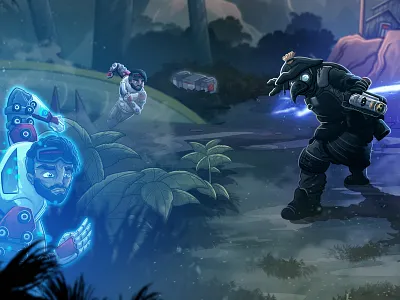 Apex Legends Fan Art apex legends battle royale fight forest gun loot mountain swamp tropical weapon