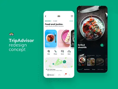 TripAdvisor - redesign concept adventure app food guide menu mobile mobile app redesign restaurant tour travel trip trip planner tripadvisor