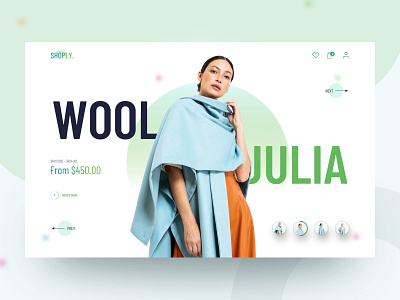 Web Headers Exploration clean design dress ecommerce header interface landing page slider trendy ui web website