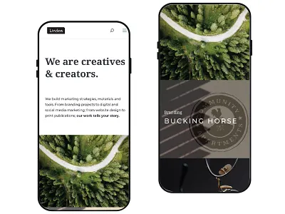 Linden Marketing UI/UX Web Design branding design icon logo ui ux vector web