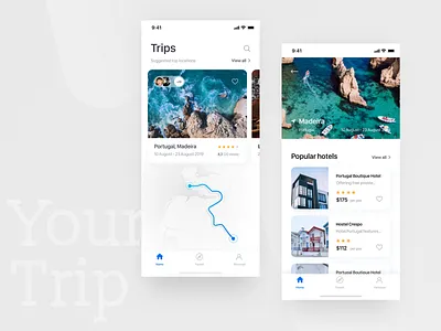 Travel App Concept app design information logo minimal travel app trip trip planner ui ux website