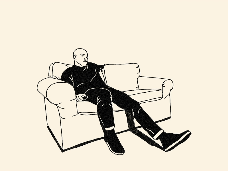 Binge 📺 animation 2d character flat gif illustration iphone loop loop animation minimal