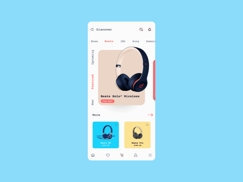 E-Commerce app branding desiginspiration interaction design music product design ui ux ui design