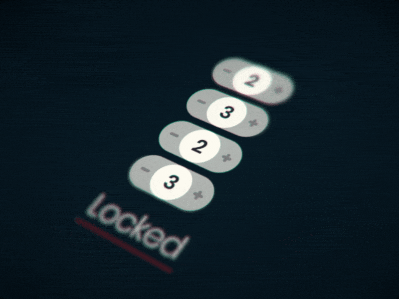 Unlock doodle gif loop motion graphics ui