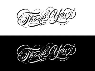 Thank You! brush script brushpen brushtype calligraphy custom type hand lettering hand made type handlettering handmade handmadetype lettering logotype process script sketch tombow type typography vintage