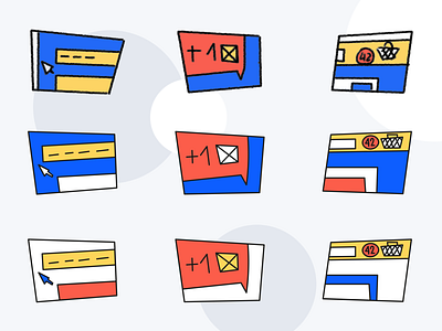 Icons. Corporate Identity & Website Design. B2Basket clean design embacy icon icons iconset illustration landing landing page landingpage minimal ui website