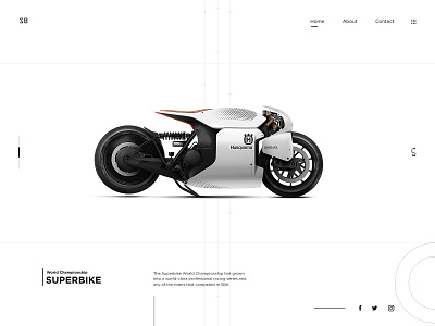 Superbike World Championship bike clean design flat landing page minimalist racing sports superbike user interface web webdesign website website design white whitespace