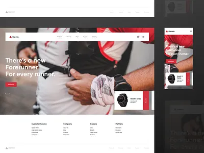 RedGarmin Concept app clean colors concept design details fenix5 garmin interaction ios layout minimal modern red shop store ui ux watches web