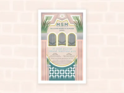 Master Singers of Milwaukee architecture choir church foliage germany greenery leipzig marble master master singers of milwaukee milwaukee pink pipes poster design posters print design singers st nicholas st nicholas church vocalist