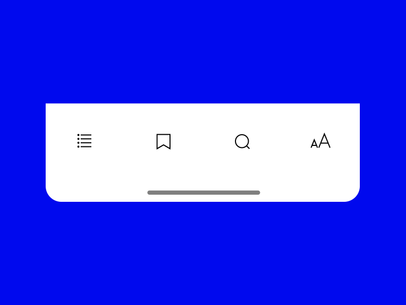 Reader app tab bar animation app book icons interface reader ui