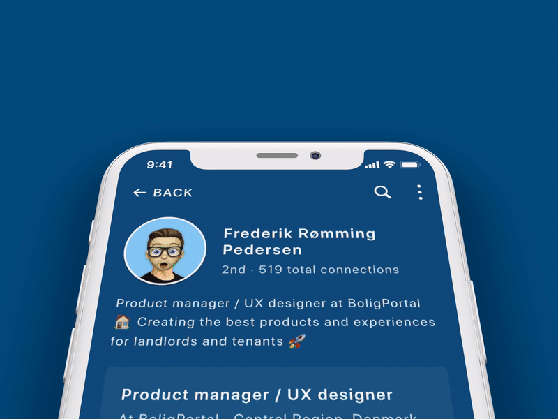 Linkedin Profile Redesign / Header scroll animation / animation app branding dailyui design illustration linkedin sketch ui ui design uianimation uidesign uiux uiuxdesign ux website