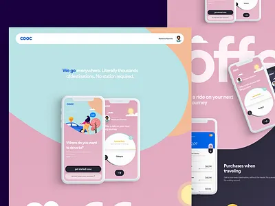 Landing Page App app color icon illustration iphone landing logo page responsive travel ui web