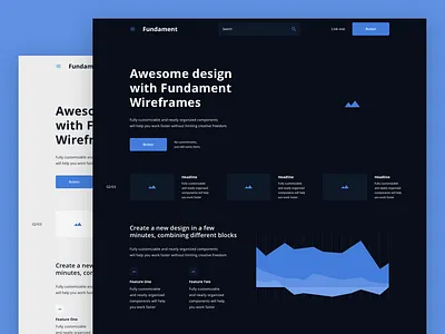 Fundament Web Wireframe Kit app apple concept design dribbble flat interace interface design minimal typography ui uiinterface uitrends uiux uiux designer uiuxdesign ux web website