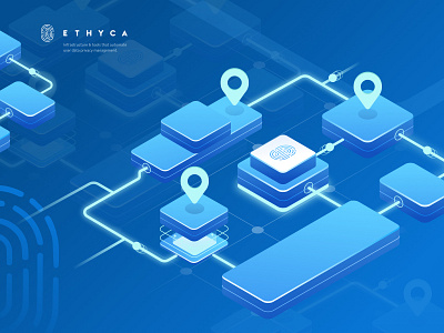 Ethyca Cloud Data - Data Maps cloud cloudserver dashboard illustration internet isometric landingpage maps server ui ux vpn