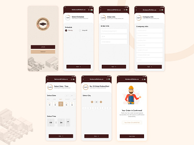Skidsandpallets.ca(Online Pallets Booking) app branding creative agency design illustration mobile mobile app pallets process ui sandip godhaniya skids steps ui typography ui ui design ux vector