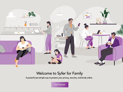 Connecting app character design girl graphic illustration man mobile modem pastel people router ui vector web wifi woman women