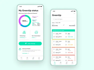 Travel app concept for mindful and eco sensitive travellers app mobile app design mobile ui ui user experience user interface ux