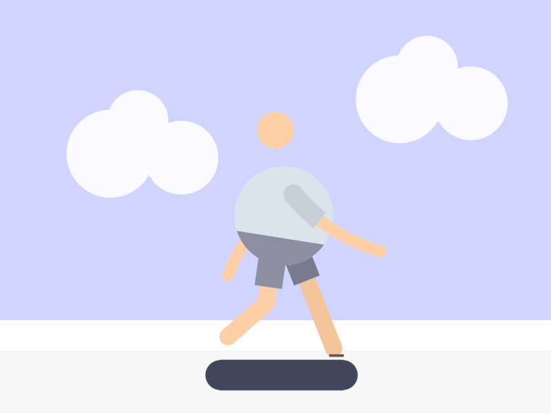 Treadmill 2d ae animation motion design school walkcycle