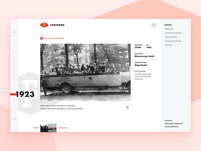 Website concept for Fortepan proposal website website concept