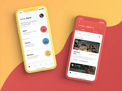 Coach Finder app app design coach design hobby material mobile app design ui ui ux ui design ux ux design