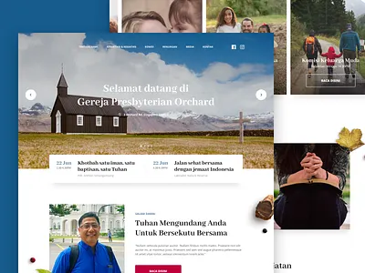 Church Website Option 01 church church design church website design ui ui ux user inteface web web design website website design