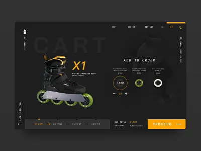 The Wizard Skates - Cart cart inline photoshop shopping cart site design skates ui ux website wheels wizard wizard skates