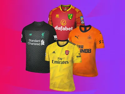 Premier League Kits 2019/20 Shirts art artist design digital art drawing football football app football club graphic design hand drawn illustration illustrator premier league shirt sport sports vector
