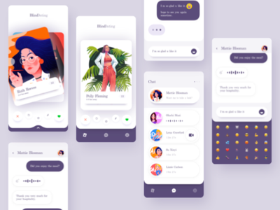 BlindDating app datingapp facebook instagram mobile sketch snapchat tinder ui ux