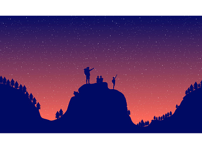 Stargazing design illustration illustrator vector