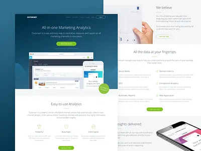 Outsmart abstractic analytics branding design marketing outsmart saas ui website