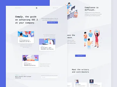 Comply Landing Page clean design guide guidebook healthcare illustration landing startup ui ux web website