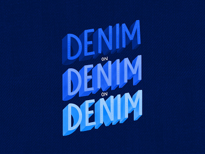 Denim on Denim for Madewell's Denim Diaries blue bright denim design flat flat illustration graphic design hand lettering illustration ipad pro jeans lettering madewell procreate texture type typography zine