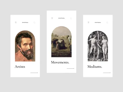 Smarthistory app flat ui ux