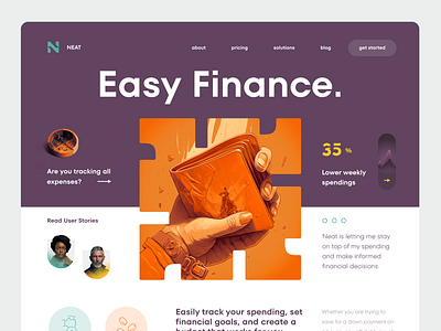Finance App Website design minimalism ui ux webdesign website